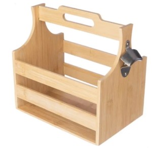 Bambusz palacktart� rekesz, barna