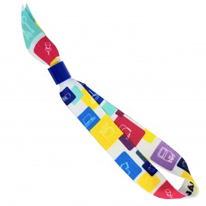 Fesztiv�l karszalag k�k hengerz�rral