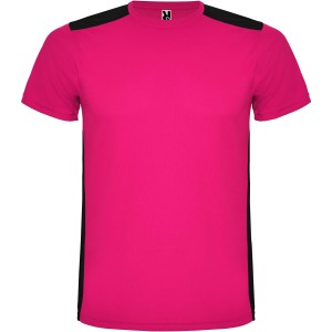 Roly Detroit r�vid ujj� uniszex sportp�l�, fuchsia, solid black