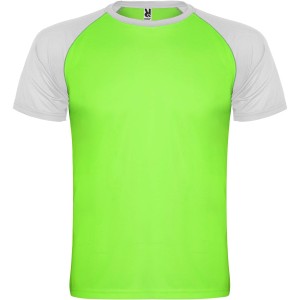 Roly Indianapolis r�vid ujj� uniszex sportp�l�, fluor green, white
